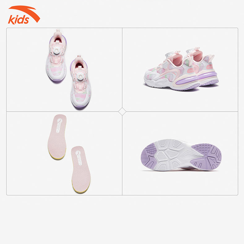 Giày Thời Trang Bé Gái Anta Kids Flash Shoes Phát Sáng W322349986 Size 28-33