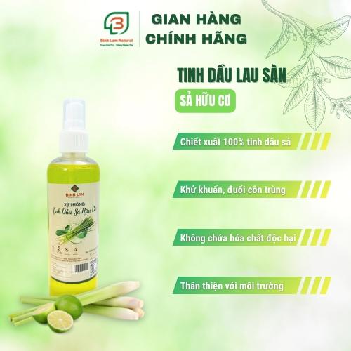 XỊT PHÒNG TINH DẦU SẢ HỮU CƠ BÌNH LAM