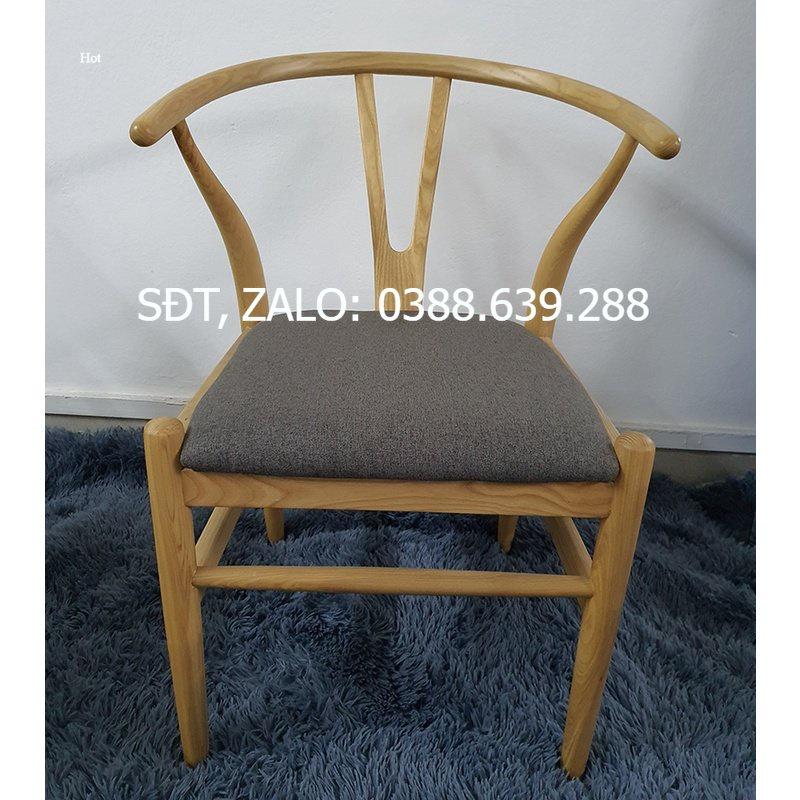 Ghế Wishbone gỗ tự nhiên thiết kế độc đáo, ghế ăn sang trọng