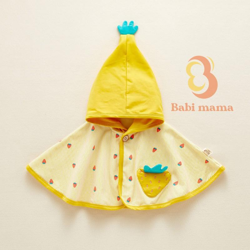 Áo Choàng Cánh Dơi Màu Vàng Cotton Hoạ Tiết Ngộ Nghĩnh Cho Bé Yêu Babi mama - A18