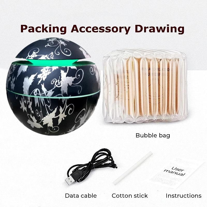 Mini Air Humidifier USB Ultrasonic Aroma Diffuser Wood Grain 7 LED Light Electric Essential Oil Diffuser For Home Aromatherapy