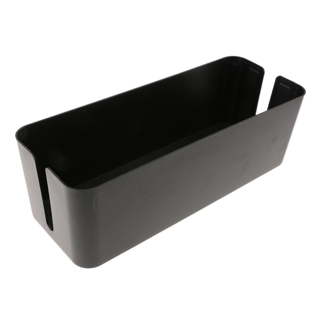 2x Cable Management Box Cable Organizer 16 "Cover Hide Hide Cable Connector Black