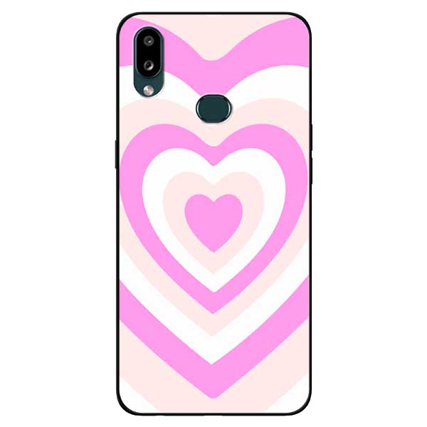 Ốp lưng dành cho Samsung Galaxy A10 / A10s - Tim Cầu Vồng Trắng Hồng