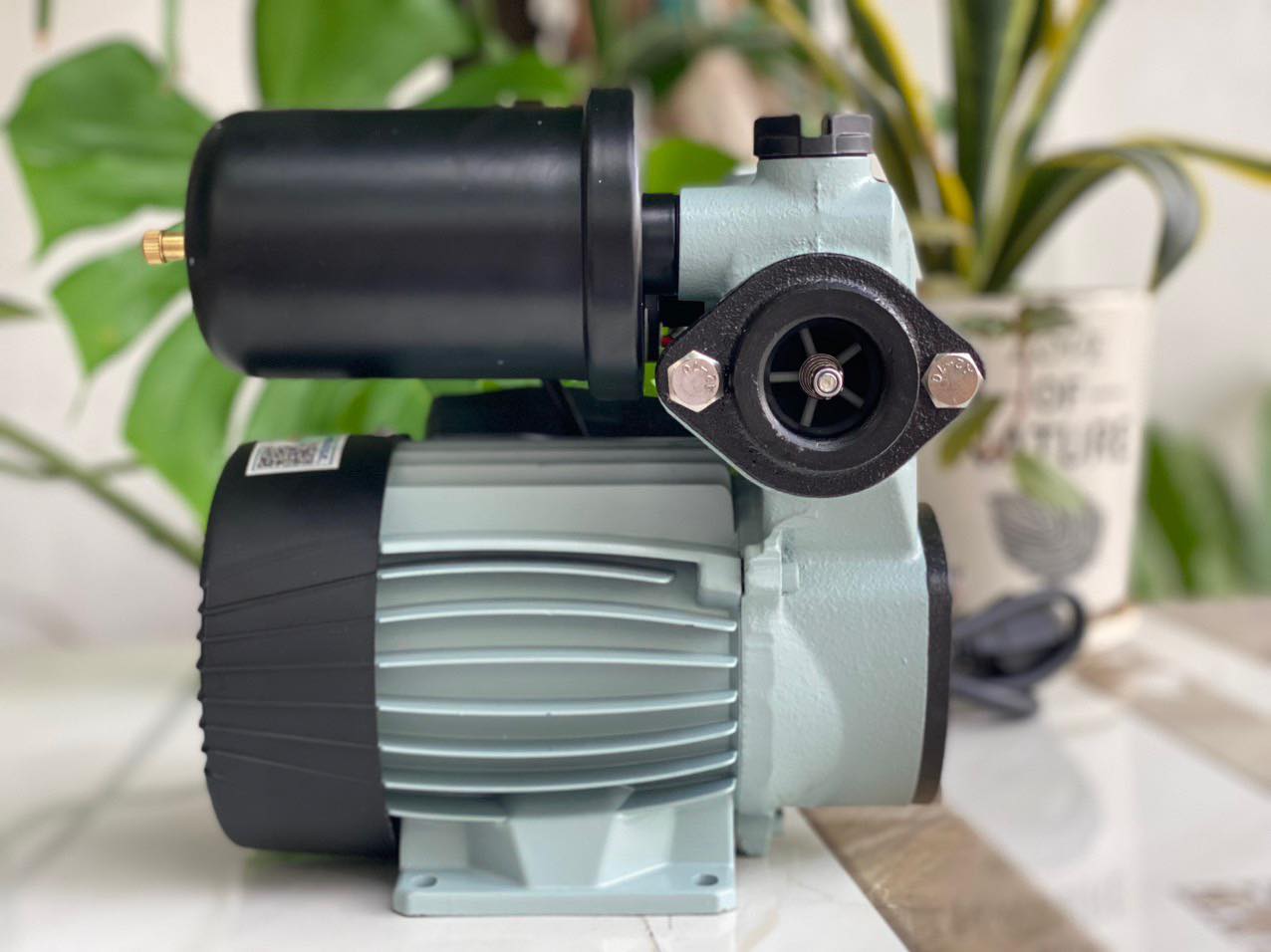 Máy bơm tăng áp tự động taesung 150w hoạt động êm, tăng áp cho nhà 1-2 tầng