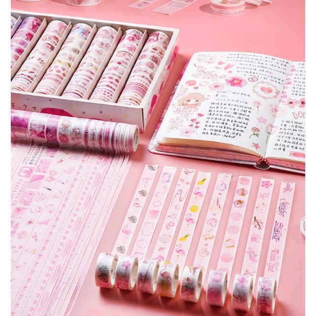 Băng keo Washi Tape sticker tách lẻ Giáng Sinh vintage cổ trang phong cảnh trang trí sổ -Tách set ngẫu nhiên theo màu