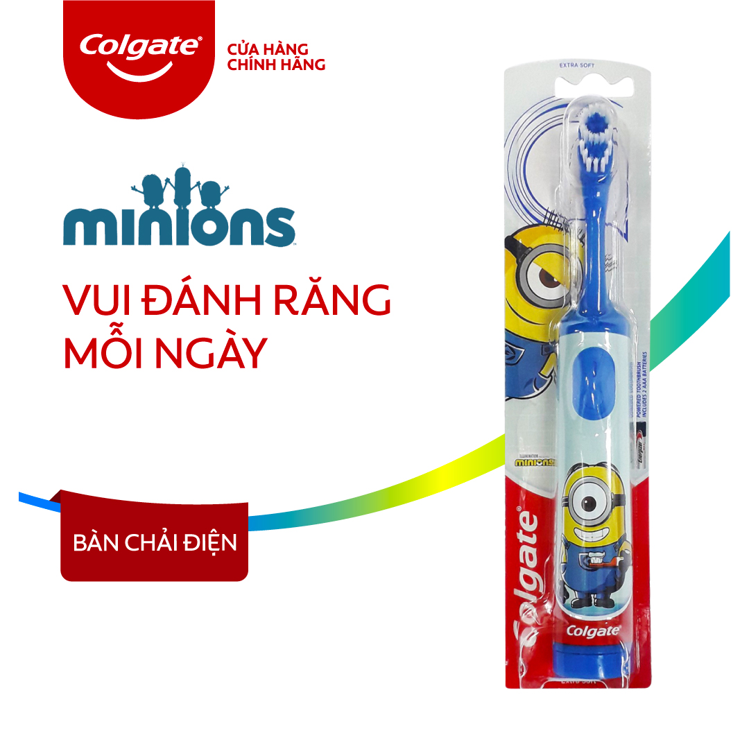 6 Bàn chải đánh răng điện Colgate Minions dành cho trẻ em - MÀU XANH DƯƠNG