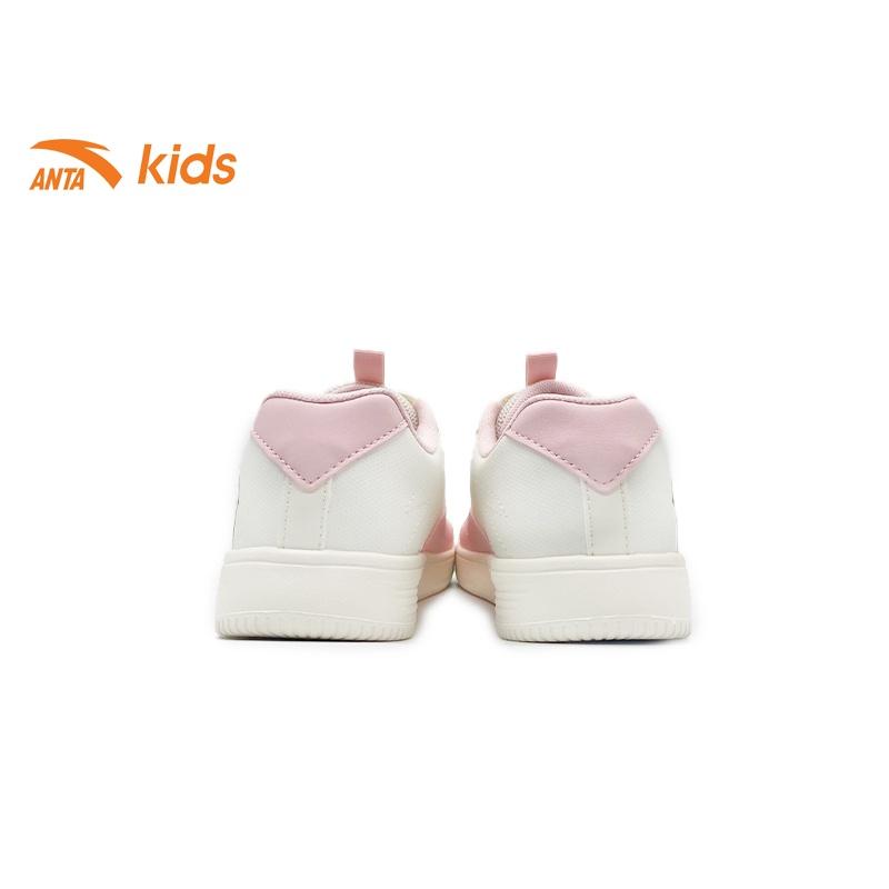 Giày đế bằng bé gái Anta Kids kiểu dáng đường phố năng động, quai dán tiện lợi 322249914-2