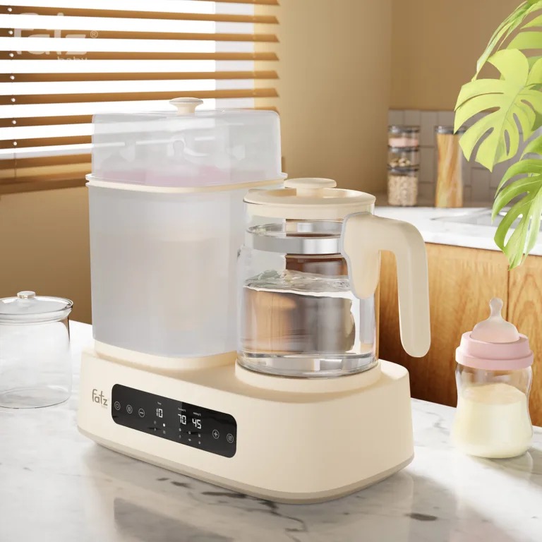 Máy đa năng điện tử Fatz Baby Multimax 12 Tiệt trùng/ Sấy khô/ Hấp/ Đun/ Hâm nước &amp; nấu chậm FB9503KB
