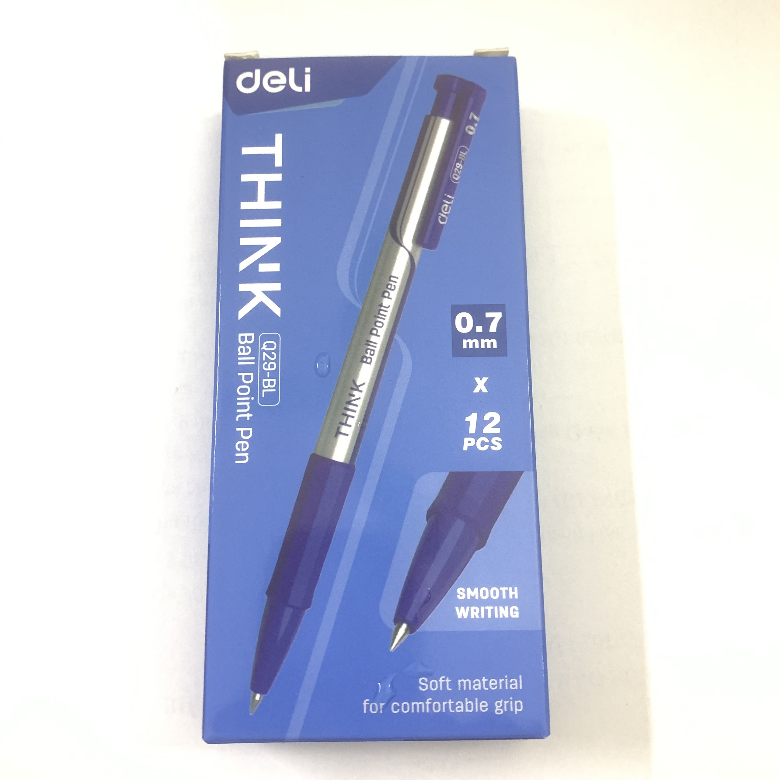 Hộp 12 Bút bi Deli Q29-BL Nét 0.7mm