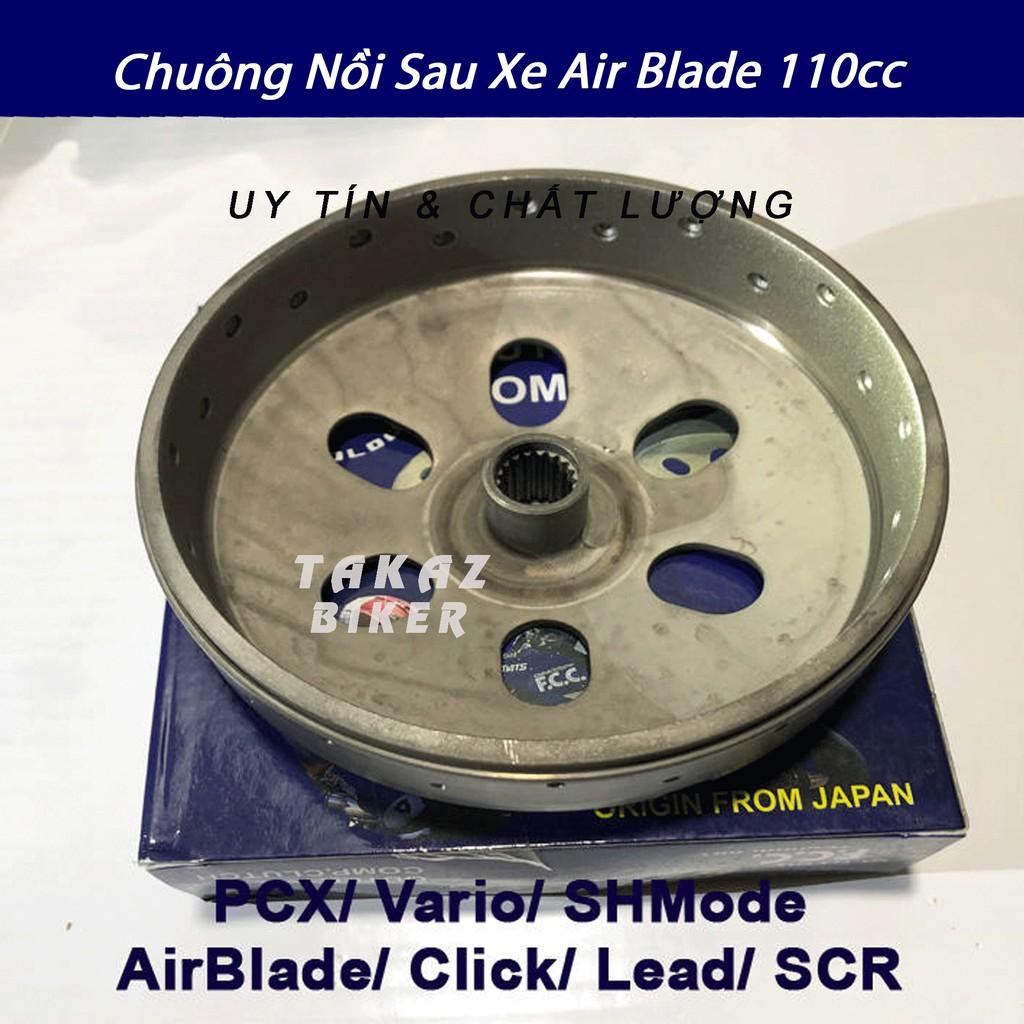 A2 Chuông FCC Khoan độ thoát bụi tạo độ bám tốt dùng cho xe Air Blade, Click 110, SCR