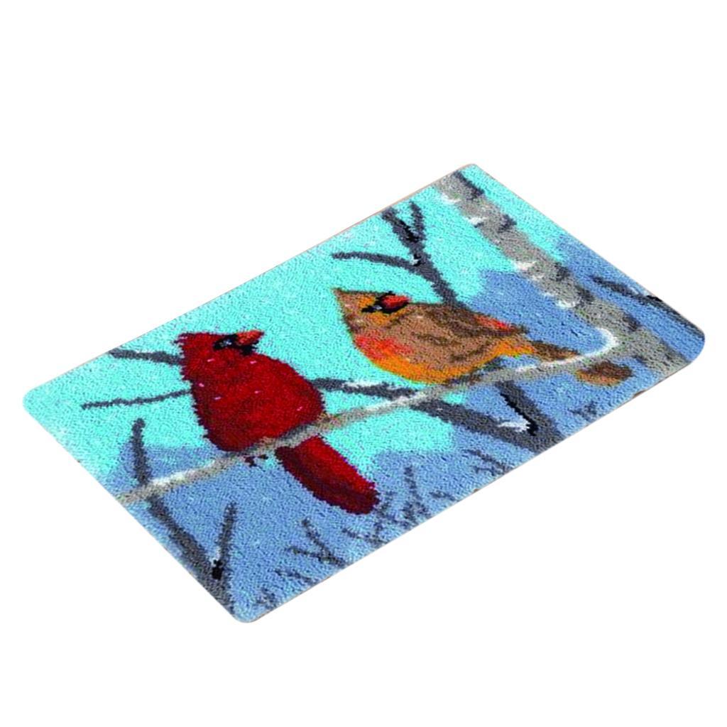 Latch Hook Kits Rug Making Crafts DIY for Kids/Adults 31" X 20" Rainbow Birds