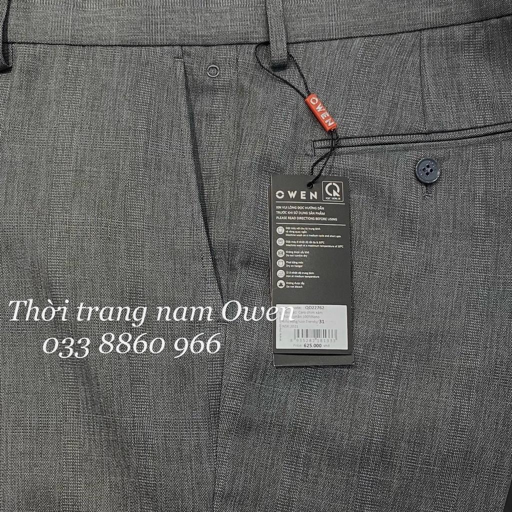 OWEN - Quần âu nam Owen dáng ôm TRENDY trẻ trung 100% Nano màu xám 22762 - quần tây Owen