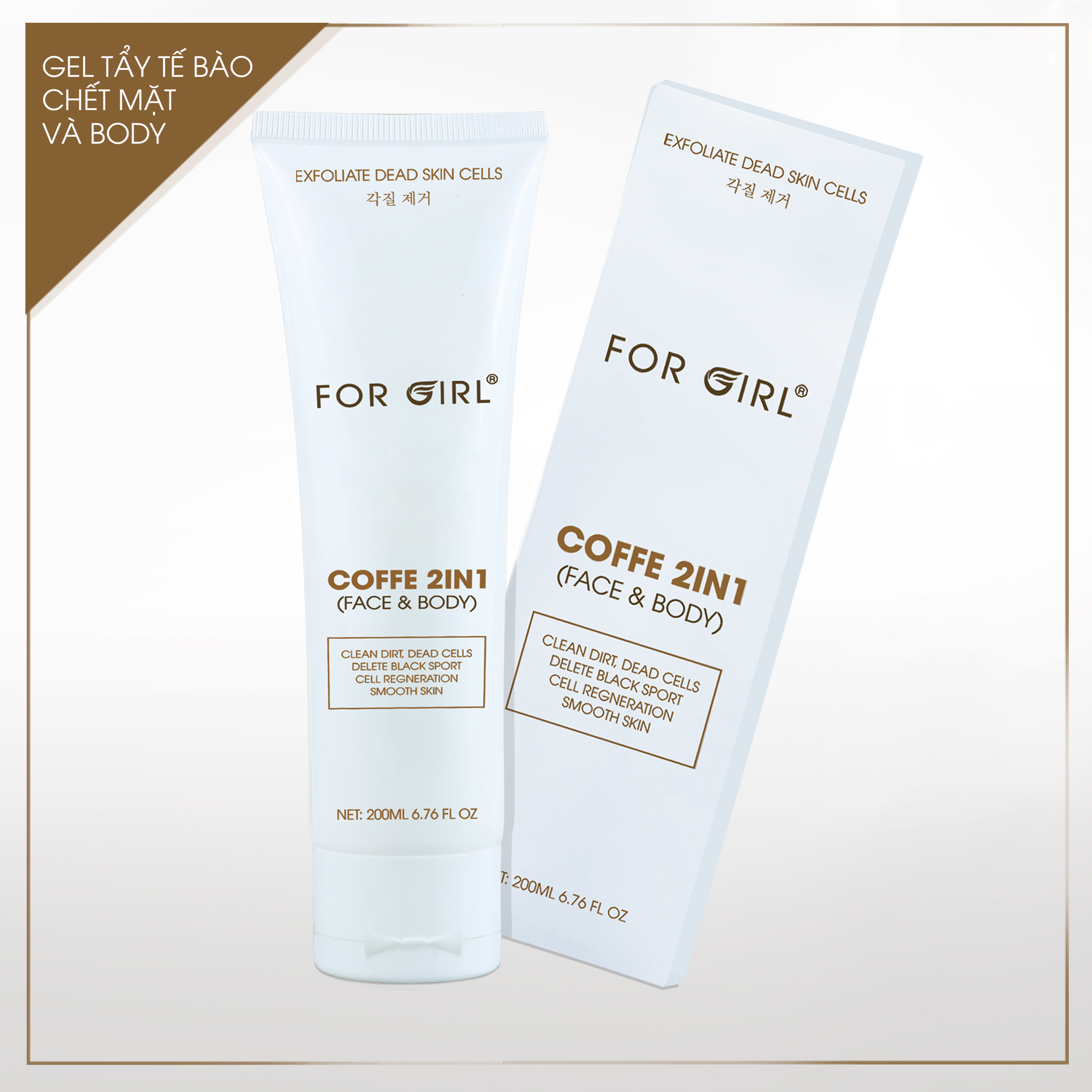 Gel tẩy tế bào chết Coffe 2in1 For Girl