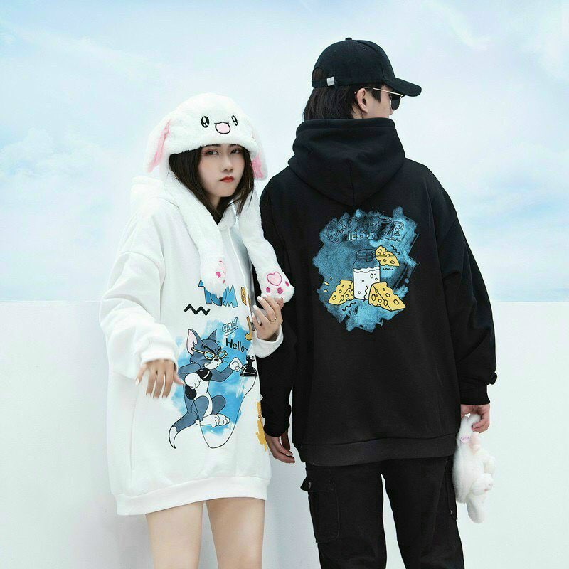 Áo hoodies nam nữ họa tiết Tom and Jerry đình đám hot hit