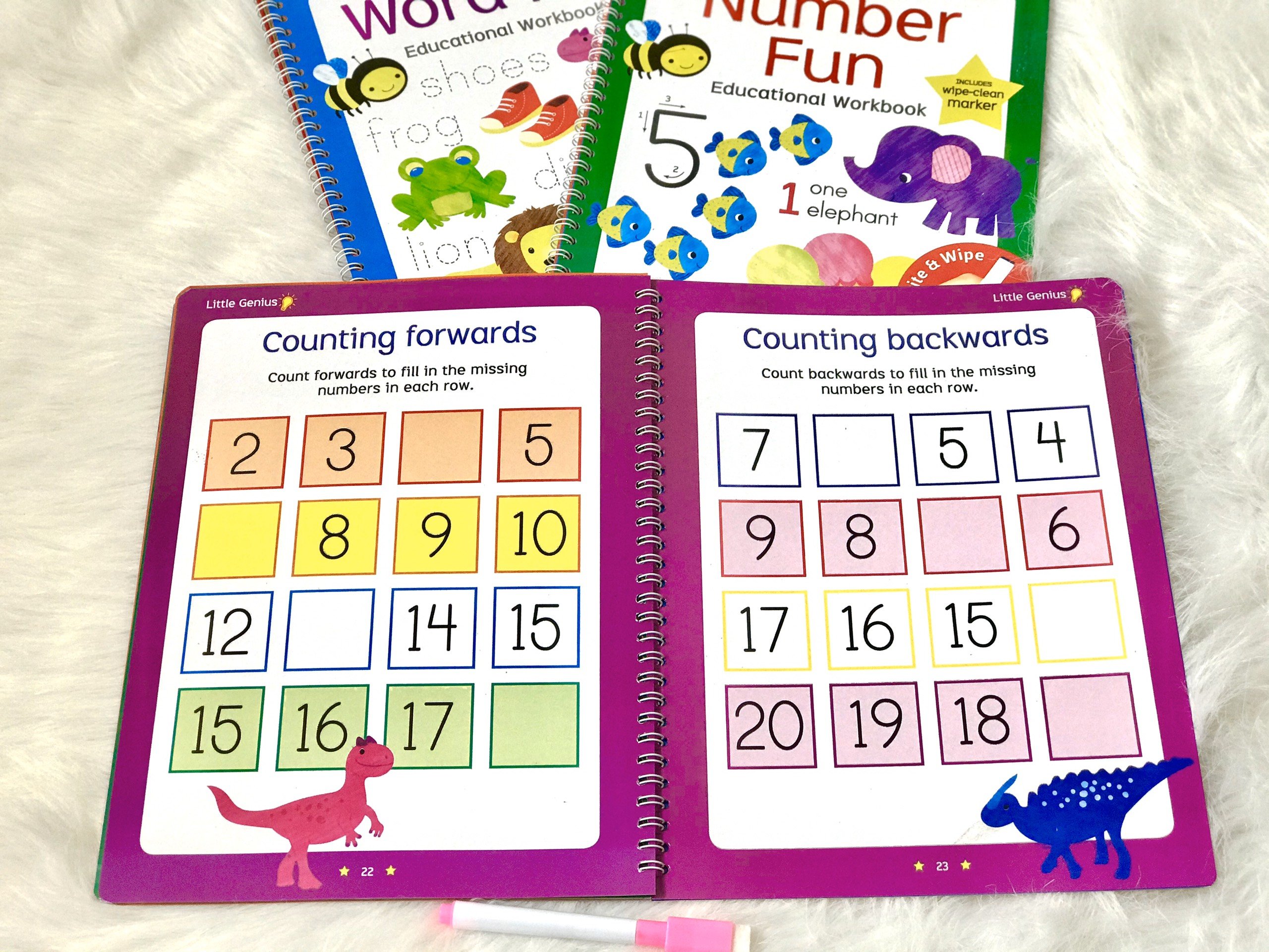 Đồ chơi - Bộ 3 cuốn viết xóa Math/ Word / Number fun