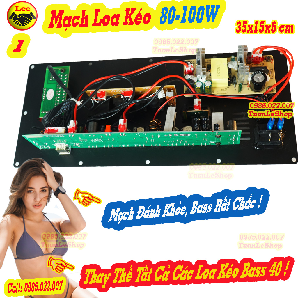 MẠCH LOA KÉO BASS 40 COI 65 TỪ 140 OR 156 100W KÍCH THƯỚC 35x15 x6 cm – MẠCH LOA KÉO BASS 30,40