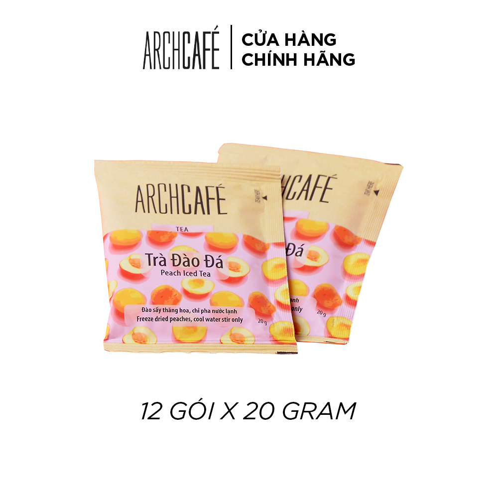 Combo 2 Trà Đào Đá - Trà trái cây hoà tan Archcafé (hộp 12 gói x 20g)