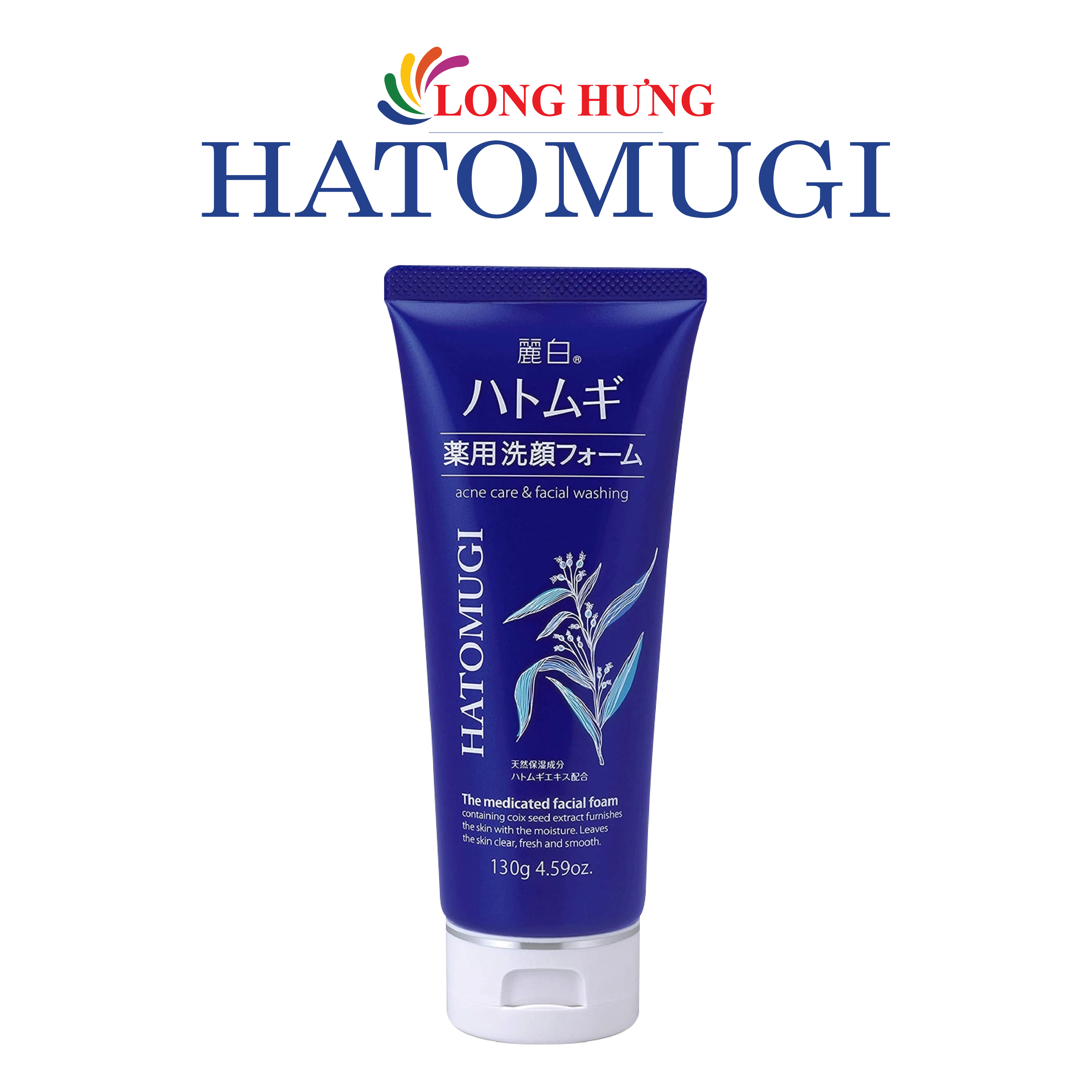 Sữa rửa mặt Kumano Hatomugi Reihaku Facial Foam giúp ngăn ngừa mụn và làm sáng da (130g) - Hàng chính hãng