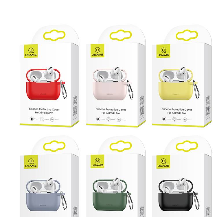 Bao case chống sốc silicon cho tai nghe Apple Airpods Pro hiệu Usams BH568 - Hàng nhập khẩu