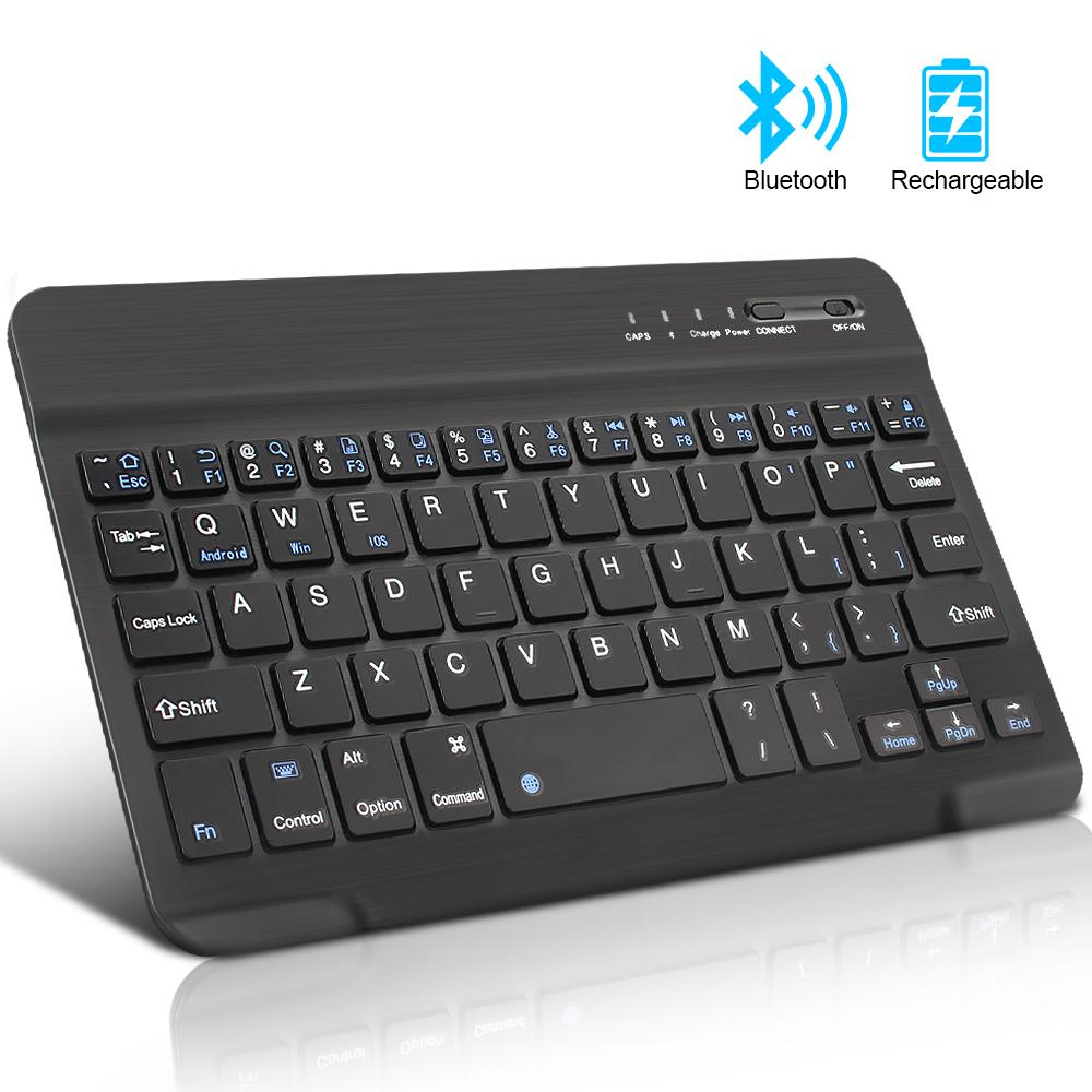 Bàn Phím Mini Không Dây Bàn Phím Bluetooth Cho Ipad Điện Thoại Máy Tính Bảng Nga Spainish Sạc Bàn Phím Cho Android Ios Windows