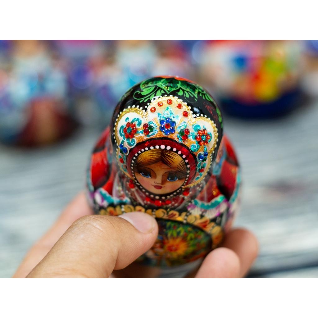 BÚP BÊ LẬT ĐẬT NGA CAO CẤP SIZE 10CM VẼ HOA VĂN "CỔ TÍCH CÔNG CHÚA NGA" CỰC ĐẸP VÀ SANG TRỌNG