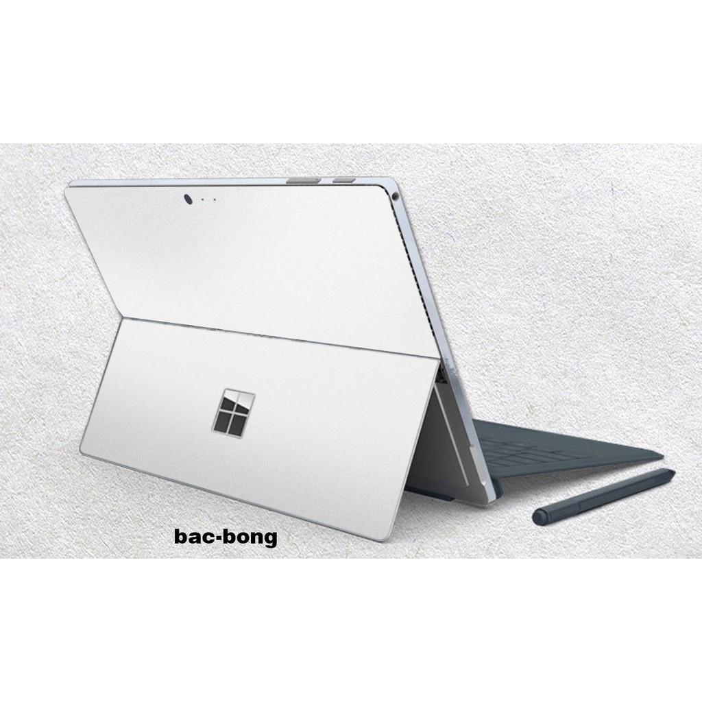 Skin dán Aluminum Chrome bạc bóng cho Surface 3 2015; Go, Go 2, Go 3; Pro 2 3 4 5 6 7 8 X