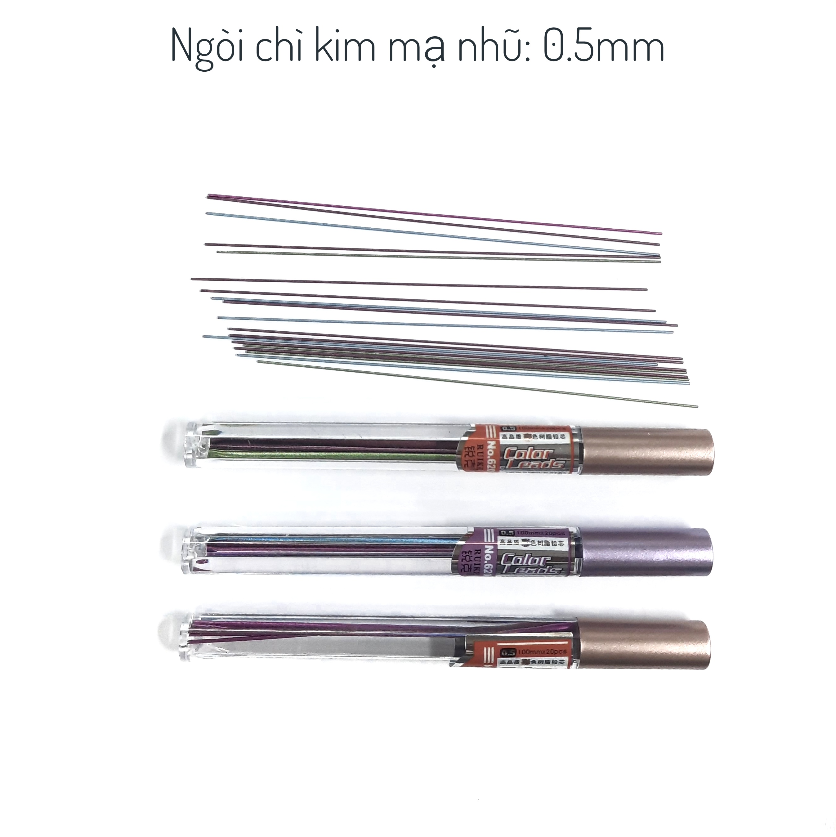 Ngòi chì kim mạ nhũ 0.5mm -2B.Ruột chì kim