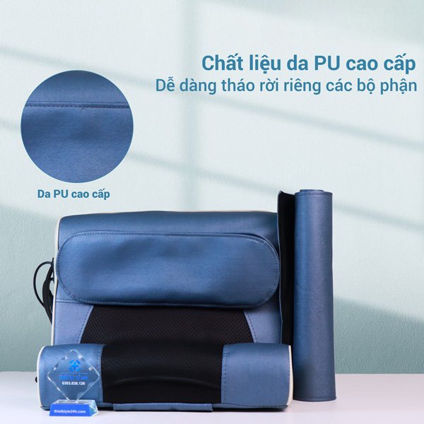 Gối massage cổ vai gáy, máy massage, gối massage hồng ngoại 16 bi cao cấp hỗ trợ mát xa vùng cổ,vai gáy hiệu quả