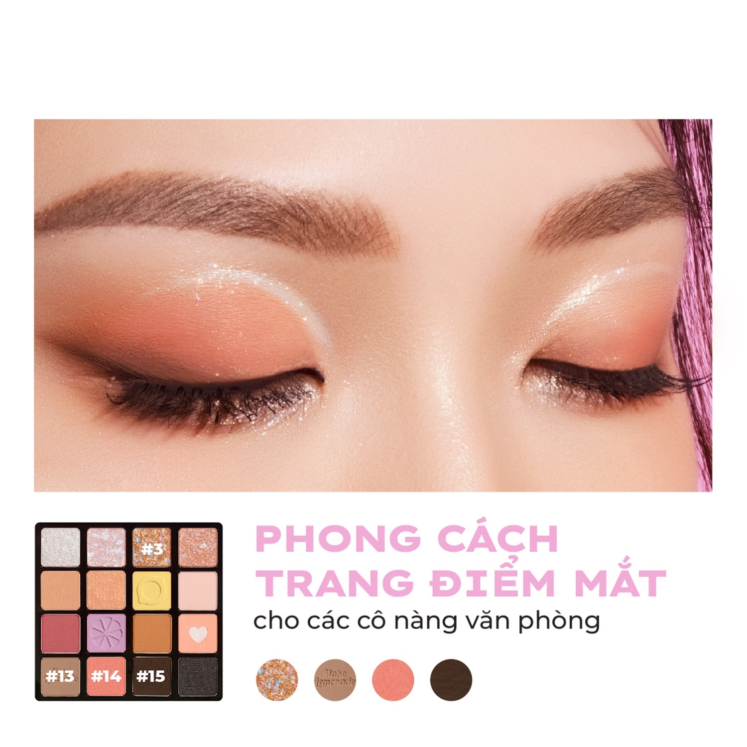 Bảng Phấn Mắt Lemonade Aesthetic Eyeshadow Palette 16 ô