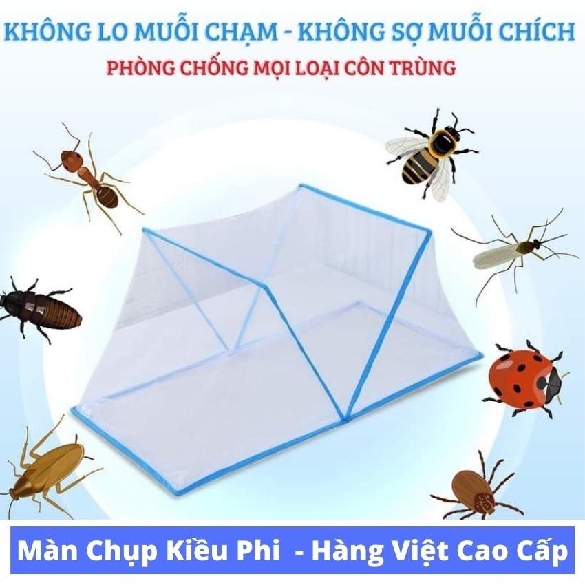 Mùng chup chống muỗi gấp gọn tự bung người lớn tiện dụng Kiều Phi