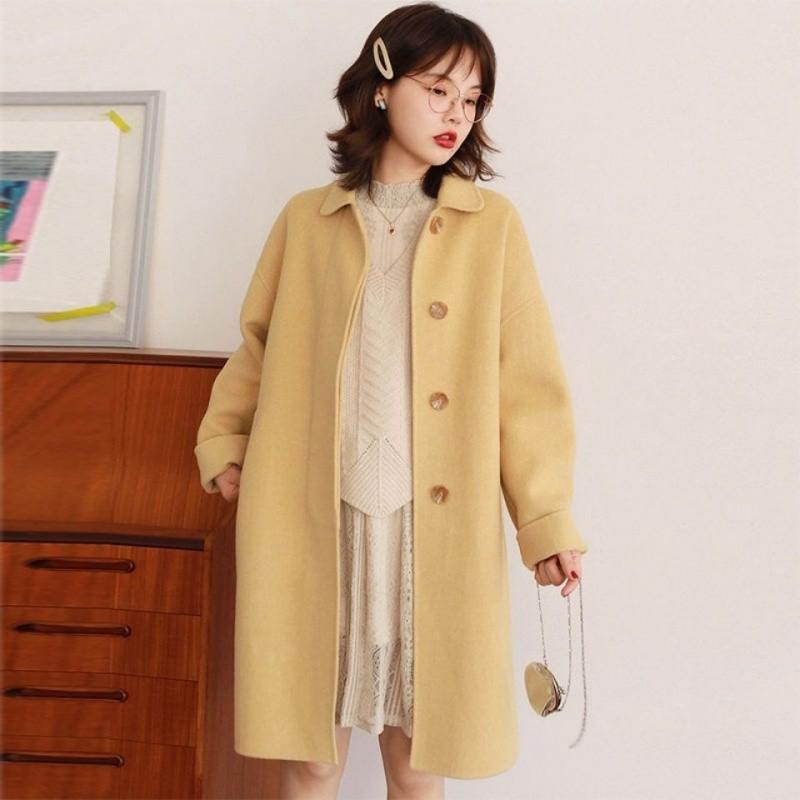Áo Khoác Dạ Nữ Cổ Búp Bê Phong Cách Hàn Quốc AD61 - Hàng Quảng Châu Cao Cấp
