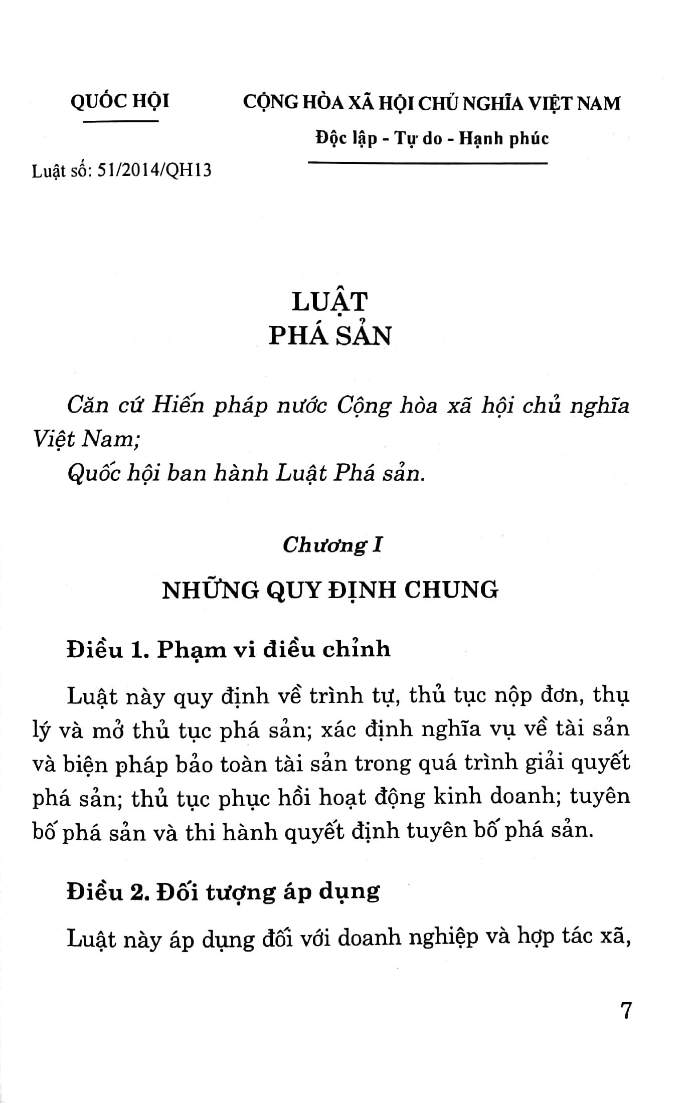 Luật Phá Sản (Hiện Hành)