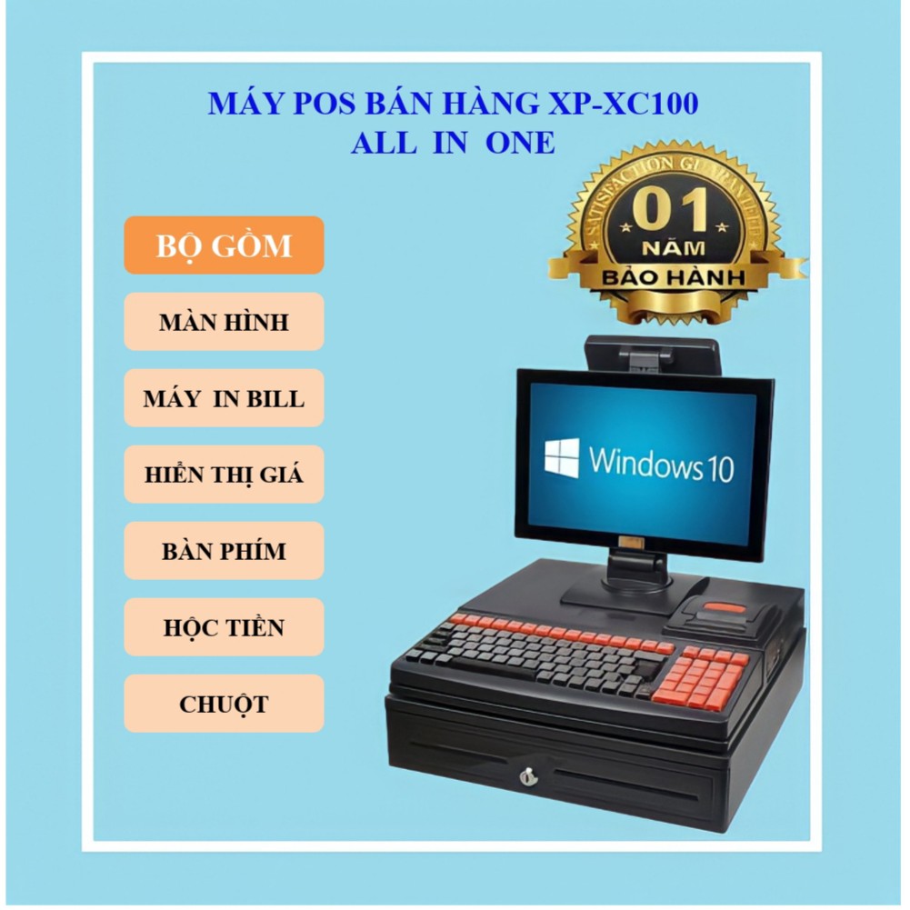 Bộ Máy POS Bán Hàng Xprinter XC100 - HÀNG CHÍNH HÃNG