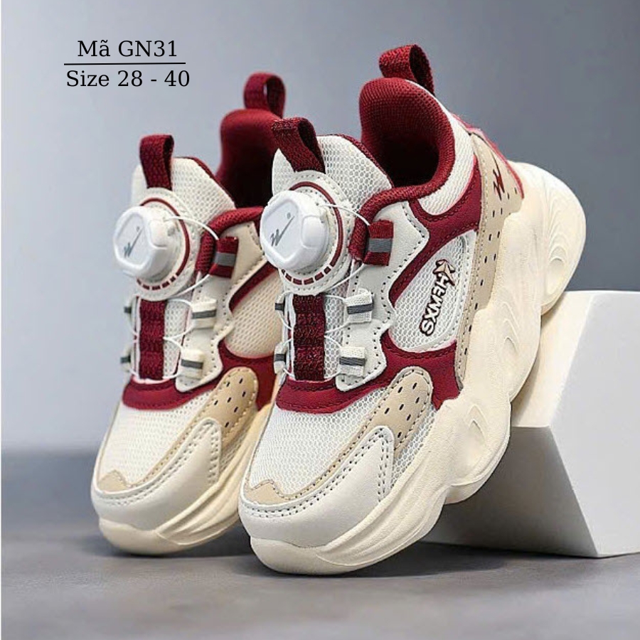 Giày thể thao bé trai bé gái W.KIDS 4 - 15 tuổi khóa xoáy núm vặn thông minh phong cách khỏe khoắn năng động cá tính GN31