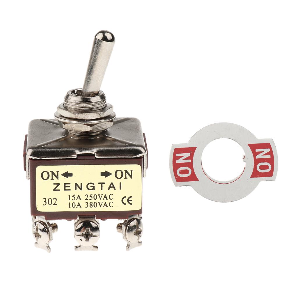 Chuyển đổi Công Tắc, Bật 3PDT 2 Vị Trí 9 Chân, AC 250V 15A / 380V, 10A
