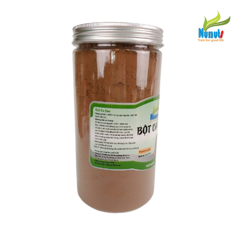 Combo 2 hũ bột cacao nguyên chất 100% Nunuts (2 hũ 500g)