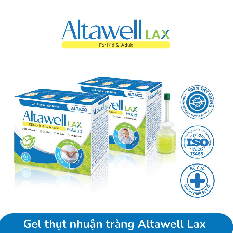 Gel thụt nhuận tràng Altawell cho người lớn và trẻ nhỏ, giảm táo bón