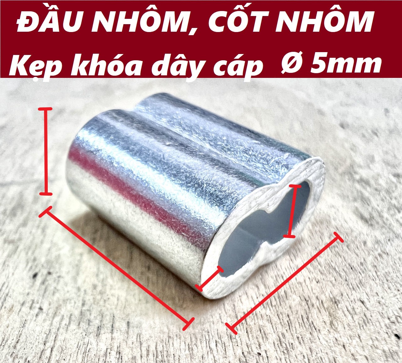Đầu nhôm cốt nhôm khóa dây cáp
