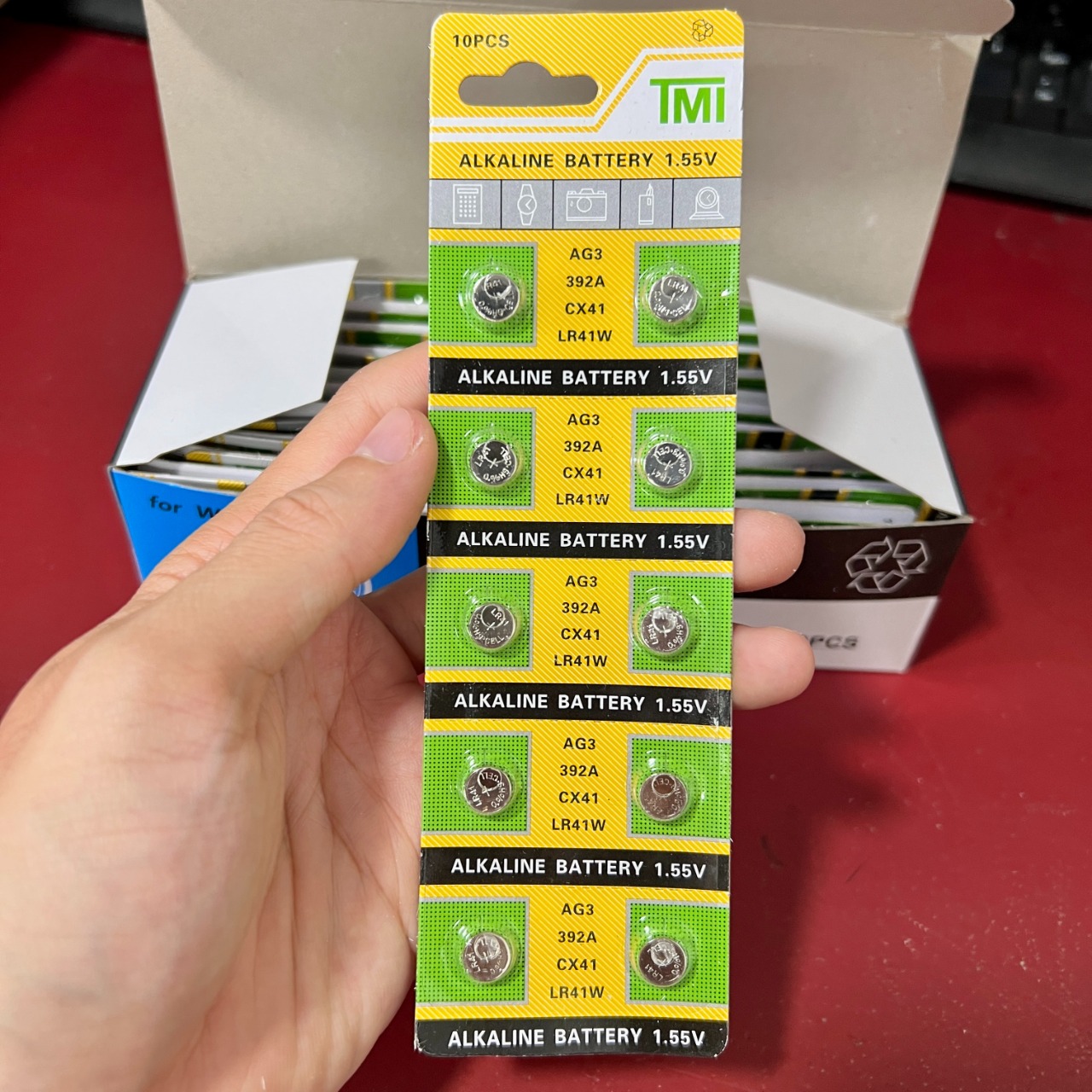 Vỉ 10 Viên Pin Cúc Áo LR41 (AG3), LR44 (AG13), LR1130 (AG10) Chính Hãng TMI Giá Rẻ Date 4 Năm Thiết Bị Điện Tử, Dụng Cụ, Gia Dụng