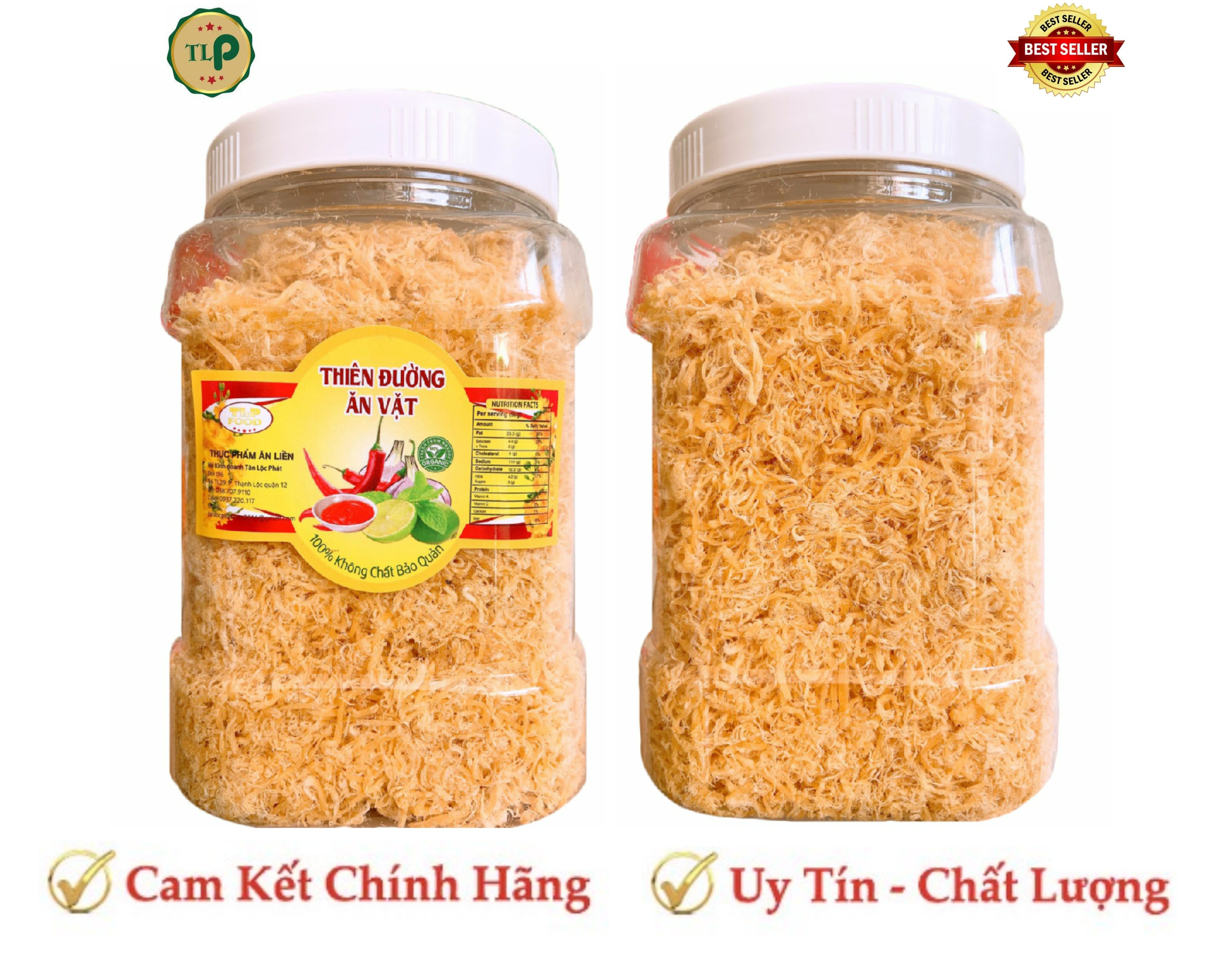 (COMBO 2 HŨ) GÀ CHÀ BÔNG TÂN LỘC PHÁT (1KG) - DÙNG ĂN KÈM