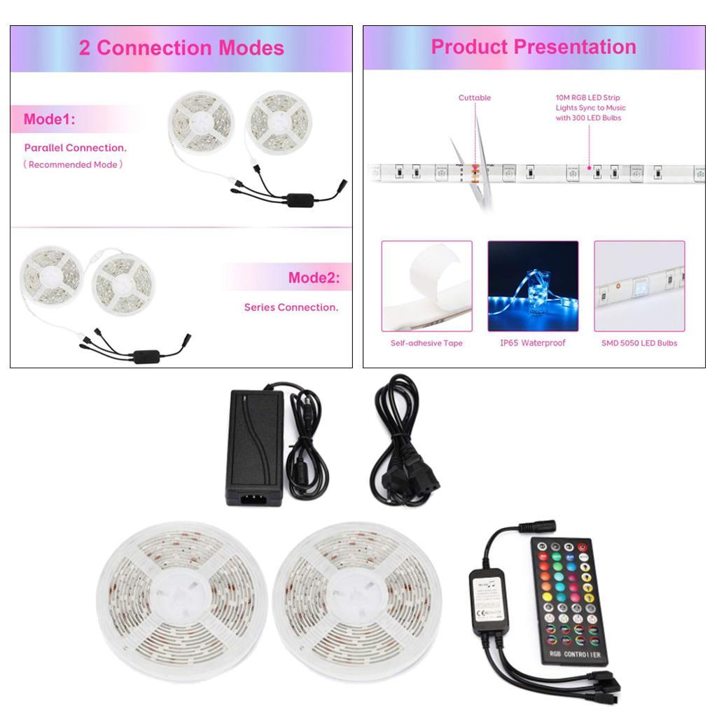10M 33ft 300SMD Flexible LED  Lamp DC 12V + Controller