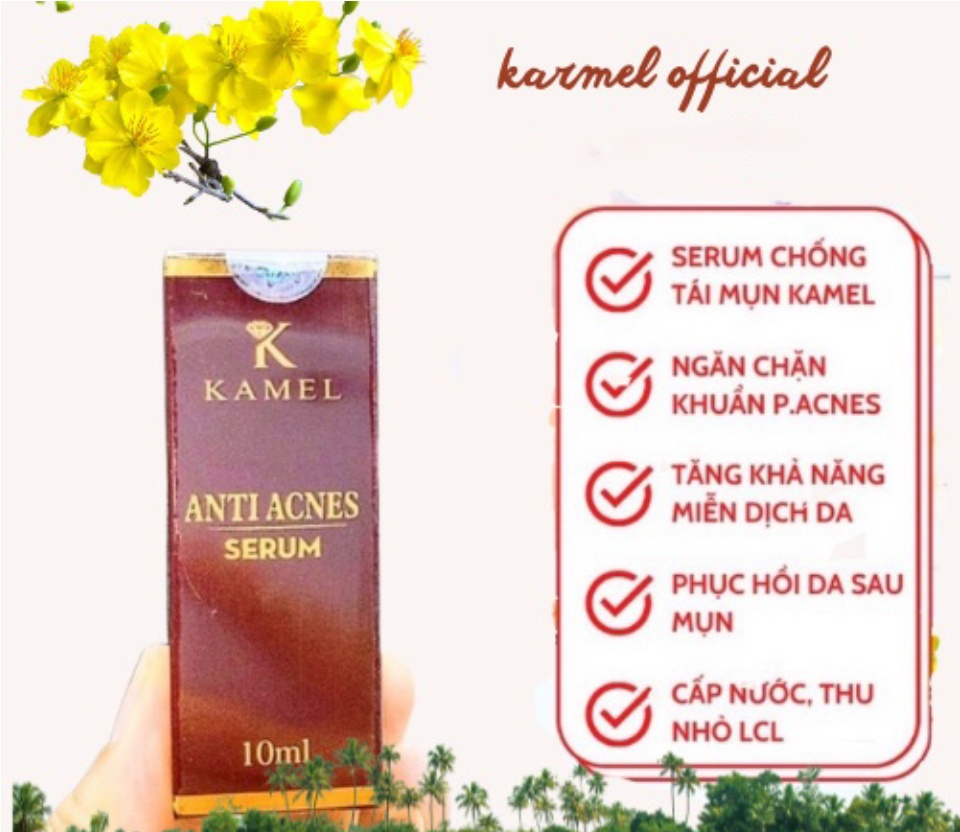 Serum ANTI ACNES Chống Tái Mụn, Ngừa Khuẩn Mụn, Tăng Miễn Dịch Cho Da - KAMEL