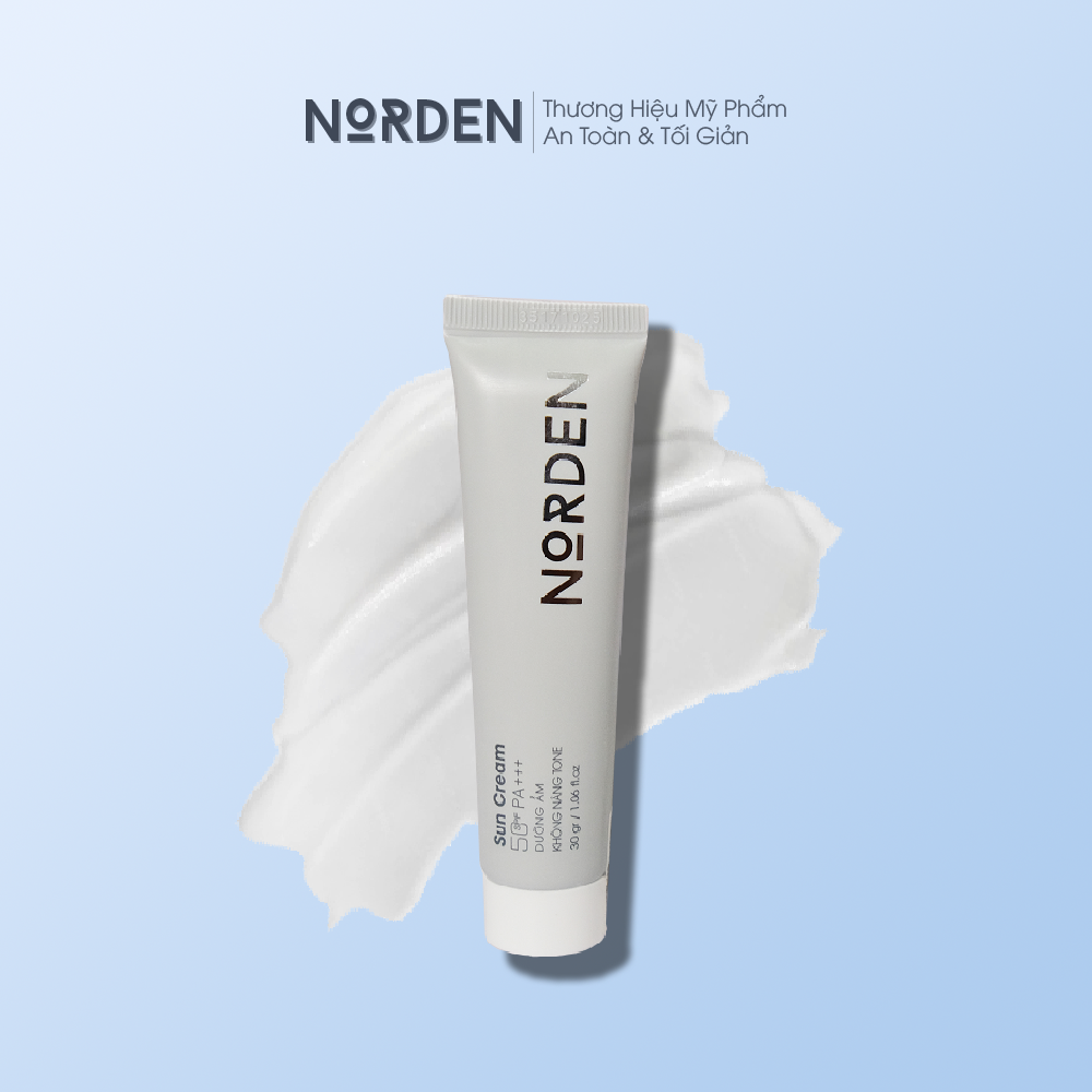 Kem Chống Nắng Kiểm Soát Dầu Norden SPF50 Dành Cho Nam, Bảo Vệ UV, Dưỡng Ẩm, Chống Lão Hóa, Sáng Da, Không Nhờn, 30g