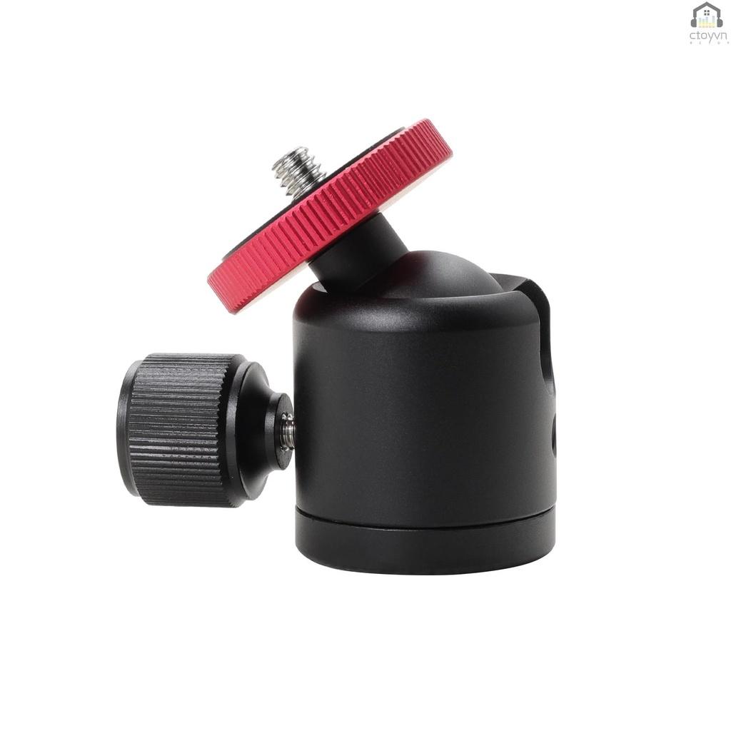 Đầu bi hợp kim nhôm mini xoay được với ốc vít 1/4 inch thay thế cho máy ảnh