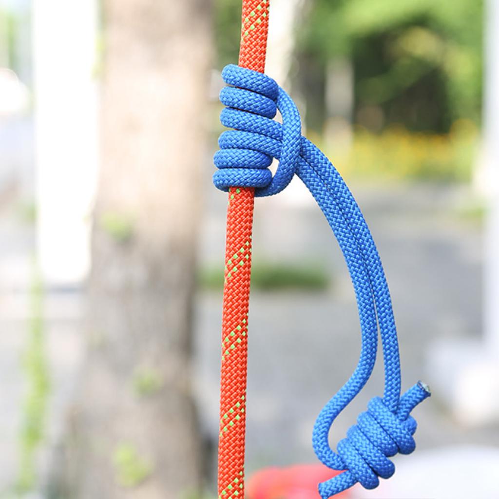 2x6mm Heat Resistant Rock Climbing Knotted Pre-sewn Prusik Cord Blue