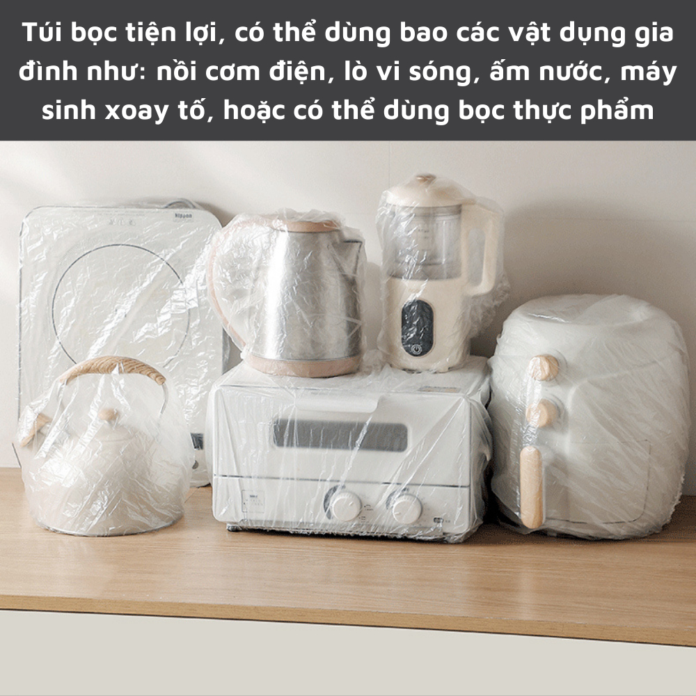 TÚI 50C MÀNG BỌC PE CHỐNG BỤI BẢO VỆ ĐỒ DÙNG, ĐỒ GIA DỤNG ĐA NĂNG KT 60*70cm