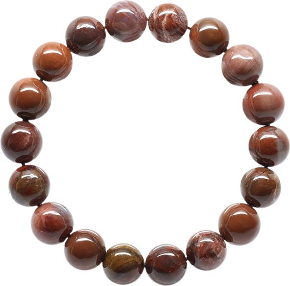 Vòng Gỗ Hóa Thạch Nâu Đỏ Ngọc Quý Gemstones VT88