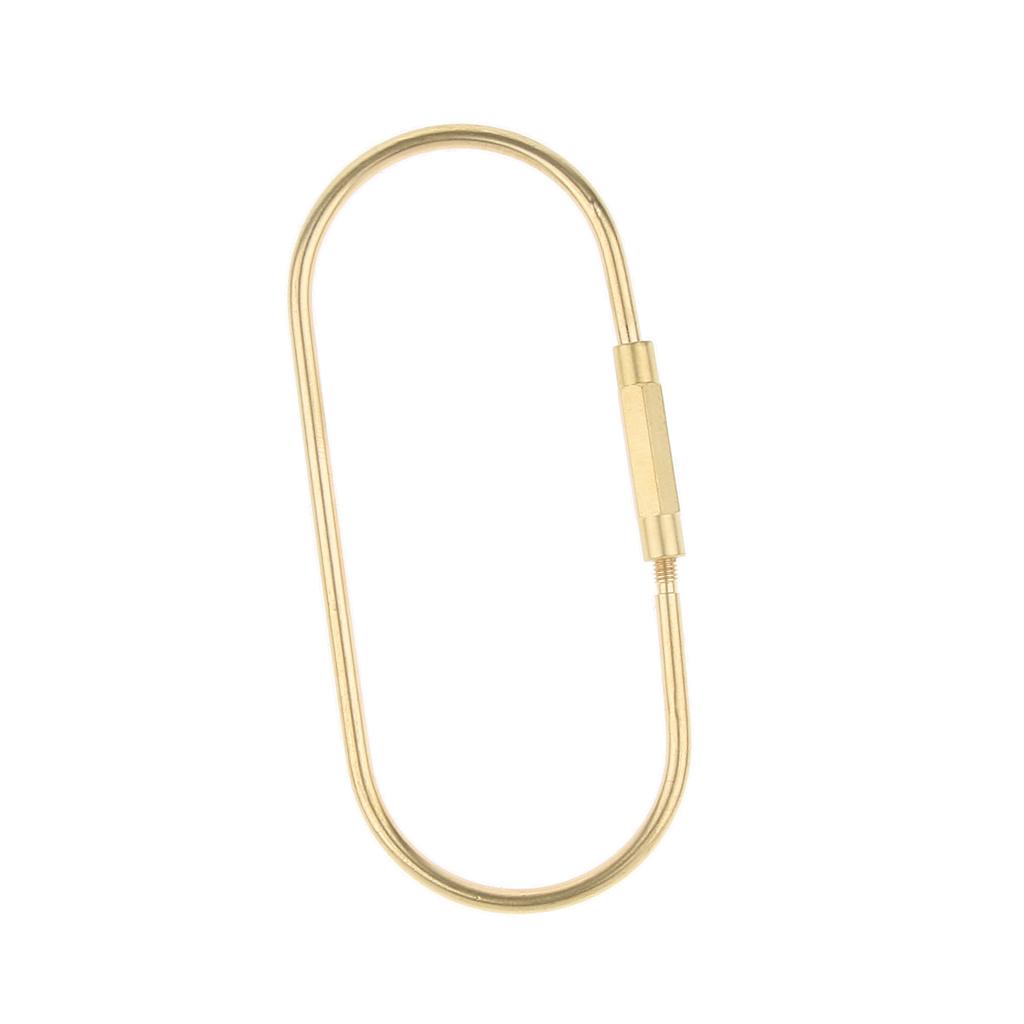 Durable Brass Screw Lock Keychain Ring Clip Tool Hook Clasp O shape