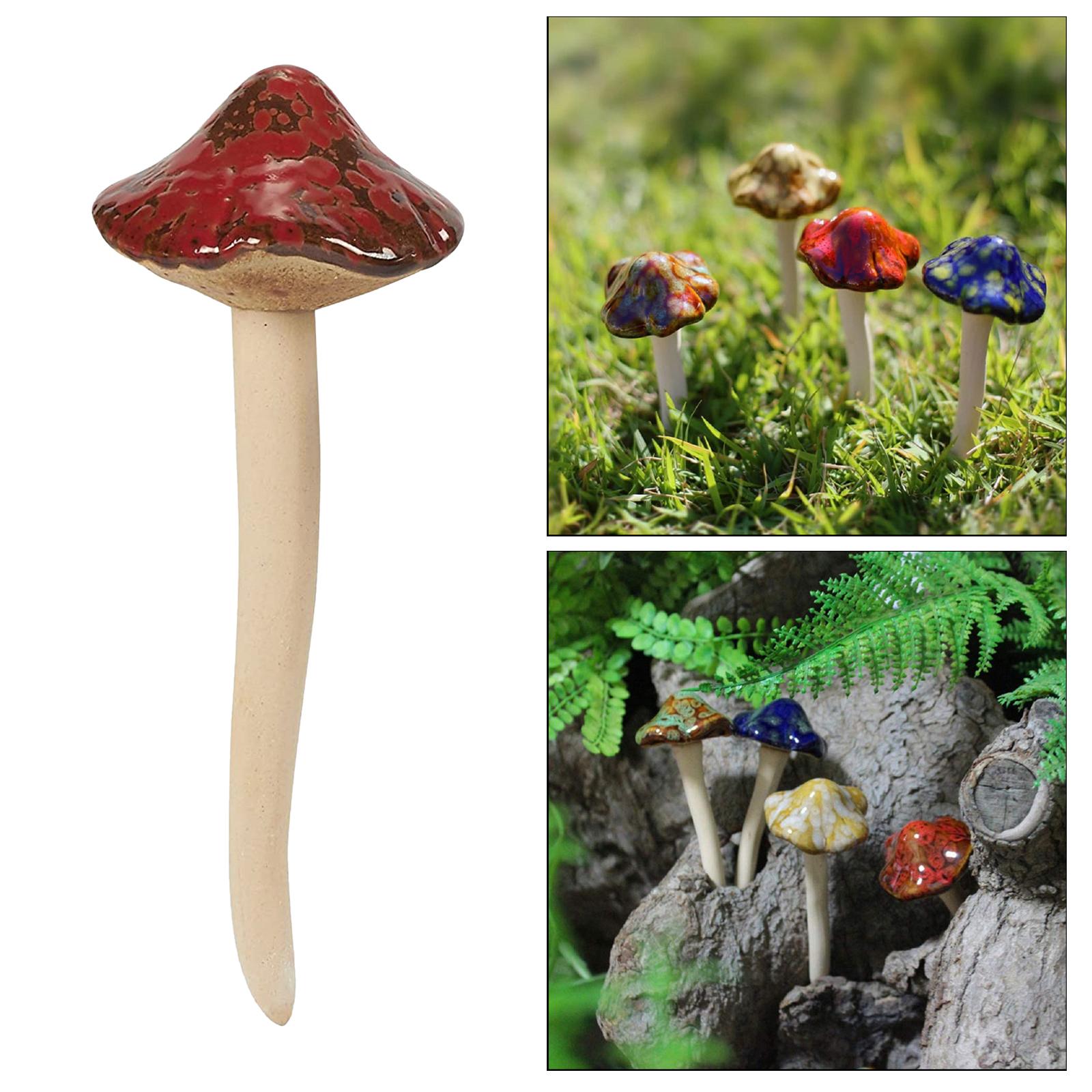 Rustic Garden Mushroom Home Backyard Patio Yard Lawn Decor Statue Stakes