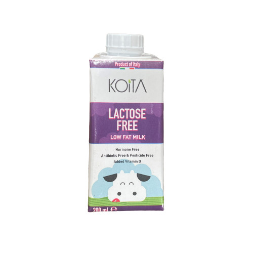 Sữa bò hữu cơ Lactose Free Koita (200ml) nguyên thùng 24 hộp